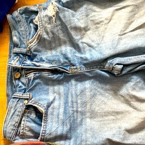 High rise baggy ripped Jeans wide legged